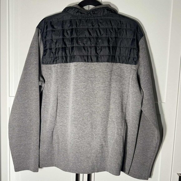 Eddie Bauer Mens Pullover Sweater Gray  1/4 Zipper Pockets LARGE - Picture 2 of 7